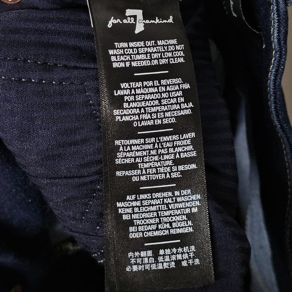 NWT 7 For All Mankind Women's Ankle Skinny/Slim Illusion, Luxe, Dk Jeans Sz 26 - Picture 8 of 11
